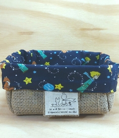 Cesta Temas Infantis - Juta e Tecido - Tag Personalizada - Lembrancinha de Aniversário - comprar online