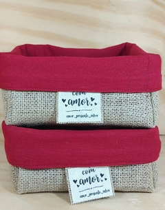 Cesta Juta & Linho - Mensagens Positivas - Cesta de Presentes - Tag Personalizada - loja online