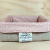 Cesta Floral Rosé Raminhos - Café da Manhã - Logotipo - Cesta de Presentes - Tag Personalizada - Juta & Tecido
