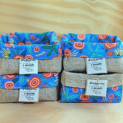 Cesta Dia dos Professores - Mensagem & Logotipo - Cesta de Presentes - Tag Personalizada - Juta & Tecido