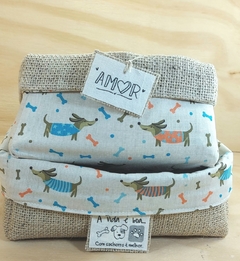 Cesta Raposinha - Bosque - Juta e Tecido - Tag Personalizada - Lembrancinha de Aniversário - comprar online