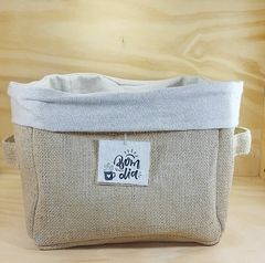 Cesto Organizador Juta & Tecido - Craft.Mimo