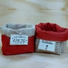 Cachepô Amor & Gratidão - Linho Terra - Tag Personalizada - Juta & Tecido
