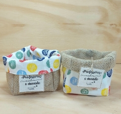 Cachepô Pequeno Príncipe - Dia dos Professores - Lembrancinha - Tag Personalizada - Juta & Tecido - Craft.Mimo