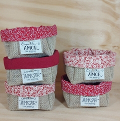 Cesta Floral Raminhos - Rosé & Lilás - Cesta de Presentes - Tag Personalizada - Juta & Tecido - comprar online