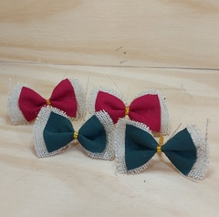 Laço de Juta - Detalhe em Tecido - Craft.Mimo
