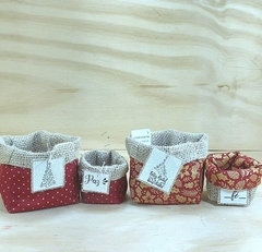 Cachepô Natalino Flocos de Neve - Mensagens - Enfeite de Mesa - Tag Personalizada - Juta & Tecido - Craft.Mimo
