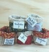 Cachepô Natalino Estampas de Natal - Enfeite de Mesa - Tag Personalizada - Juta & Tecido