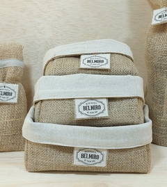 Cesta de Presentes - Linho Cru - Mensagens - Logotipo Personalizado - Mercearia, Empório e Guloseimas - comprar online