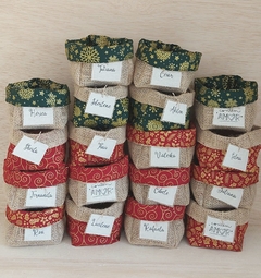 Cachepô Menta Estampas Delicadas - Nomes - Um Nome Por Peça - Juta & Tecido - Craft.Mimo