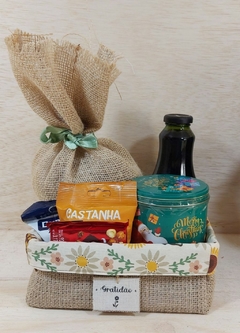 Cesta Corações Coloridos - Cafeteria - Logotipo - Cesta de Café da Manhã - Craft.Mimo