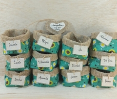 Cachepô Menta Estampas Delicadas - Nomes - Um Nome Por Peça - Juta & Tecido na internet