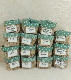 Cachepô Menta Estampas Delicadas - Nomes - Um Nome Por Peça - Juta & Tecido - comprar online