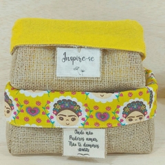 Cesta Dia Internacional da Mulher - Espalhe Amor - Frida - Brinde Corporativo - Tag Personalizada - Juta & Tecido na internet