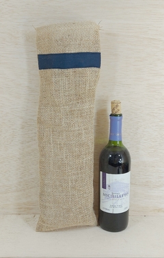 Saco de Bebida - Juta - Detalhe em Tecido - Sem Tag - comprar online