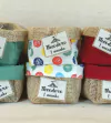 Cachepô Circo Colorido - Lembrancinha de Aniversário - Tag Personalizada - Juta & Tecido