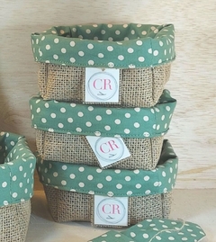 Cesta Presente Corporativo Estampas Colorido - Cesta de Presentes - Tag Personalizada - Juta & Tecido na internet