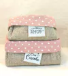 Cesta Corações Rosé - Com Carinho - Cesta de Presentes - Tag Personalizada - Juta & Tecido