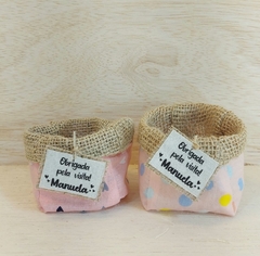 Imagem do Cachepô Circo Colorido - Lembrancinha de Aniversário - Tag Personalizada - Juta & Tecido