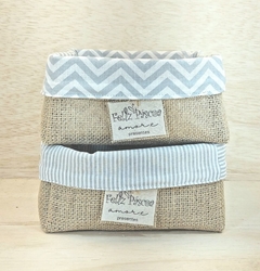 Cesta de Páscoa Estampas Geométricas - Doceria - Logotipo - Cesta de Presentes - Tag Personalizada - Juta & Tecido - loja online