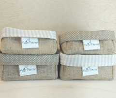 Cesta Poá - Contém Amor - Caramelo - Cesta de Presentes - Tag Personalizada - Juta & Tecido - loja online