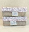 Cesta Floral Contém Amor - Rosa Bebê Florzinhas - Cesta de Presentes - Tag Personalizada - Juta & Tecido