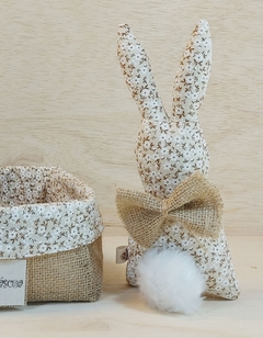 Coelho de Mesa Floral Caramelo - Enfeite de Páscoa - loja online