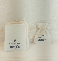 Saco de Amarrar - Estampa Padrão Personalizada - Algodão Cru - comprar online