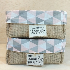 Cesta Bentô - Rep Bardei - Lembrancinha de Aniversário - Cesta de Presentes - Tag Personalizada - Juta & Tecido