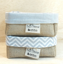 Cesta de Páscoa Estampas Geométricas - Doceria - Logotipo - Cesta de Presentes - Tag Personalizada - Juta & Tecido