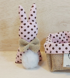 Coelho de Mesa Poá Cores - Enfeite de Páscoa - Craft.Mimo