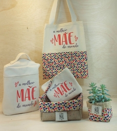Ecobag Mãe de Primeira Viagem - Corações Coloridos - Presente Personalizado - Craft.Mimo
