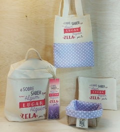 Ecobag Etiqueta Personalizada - Zela Por Ti - Poá Lilás - Presente Personalizado - comprar online