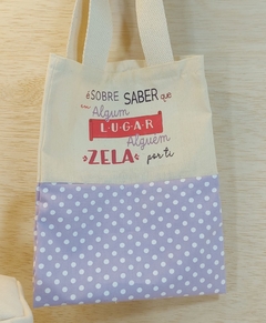 Ecobag Zela Por Ti - Poá Lilás - Presente Personalizado