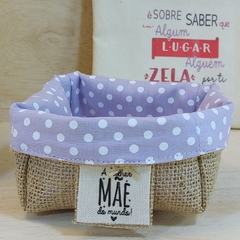 Imagem do Cesta Dia das Mães - Logotipo - Cesta de Presentes - Tag Personalizada - Juta & Tecido