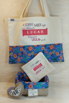 Imagem do Ecobag Etiqueta Personalizada - Zela Por Ti - Poá Lilás - Presente Personalizado
