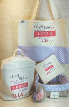 Ecobag Etiqueta Personalizada - Zela Por Ti - Poá Lilás - Presente Personalizado na internet