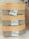 Cesta de Páscoa - Poá Laranja - Cesta de Presentes - Tag Personalizada - Juta & Tecido