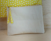 Necessaire Lisa - Lona de Algodão Cru - Formato Carteira