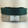 Cesta Linho Verde - Casamento - Tag Personalizada - Juta & Tecido