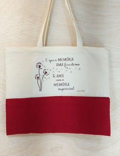 Ecobag Poesia - Floral Vermelho - Presente Personalizado
