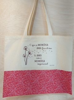 Ecobag Poesia - Floral Vermelho - Presente Personalizado na internet