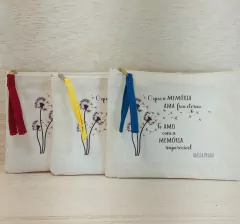 Necessaire Positividade - Lembrancinha Personalizada - Lona 100% Algodão na internet