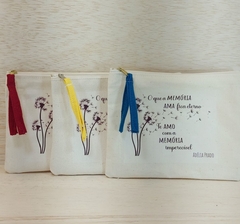 Necessaire Casal - Estampas Combinando - Lembrancinha Personalizada - Lona 100% Algodão - comprar online