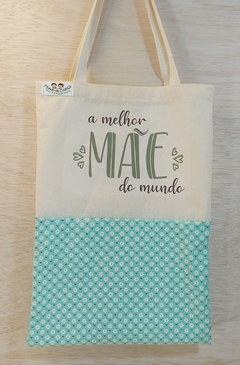 Ecobag Etiqueta Personalizada - A Melhor Mãe do Mundo - Floral Vermelho - Brinde Escolar na internet