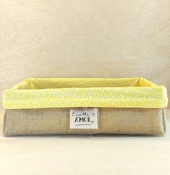 Cesta Floral Raminhos - Rosé & Lilás - Cesta de Presentes - Tag Personalizada - Juta & Tecido - loja online