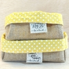 Cesta Poá - Amor Gera Amor - Amarelo - Cesta de Presentes - Tag Personalizada - Juta & Tecido