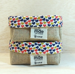 Cesta Dia das Mães - Logotipo - Cesta de Presentes - Tag Personalizada - Juta & Tecido