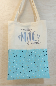 Ecobag Etiqueta Personalizada - A Melhor Mãe do Mundo - Floral Vermelho - Brinde Escolar - comprar online