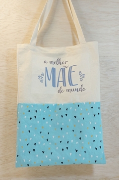 Ecobag A Melhor Mãe do Mundo - Corações Coloridos - Presente Personalizado - Craft.Mimo